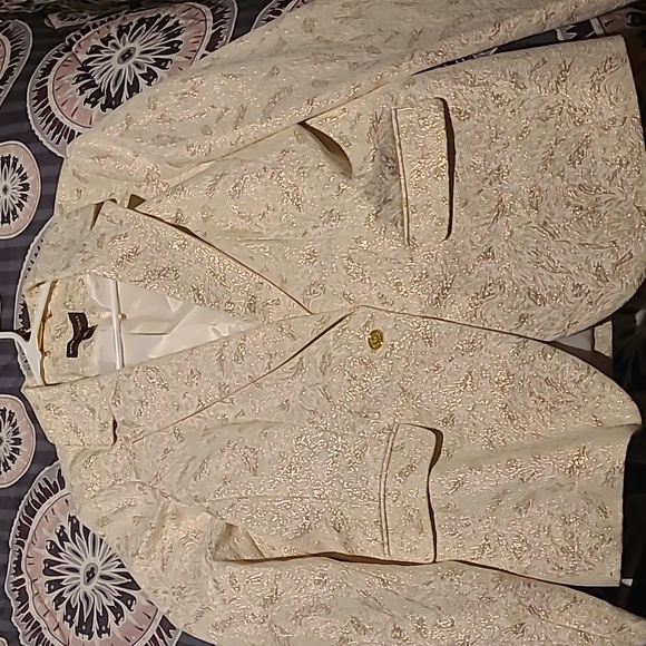 Cream gold blazer size 10 - Picture 4 of 5